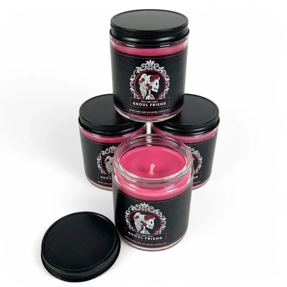 Ghoul Friend Bath and Body Works Single Wick Candle 7oz Halloween Lot of 4